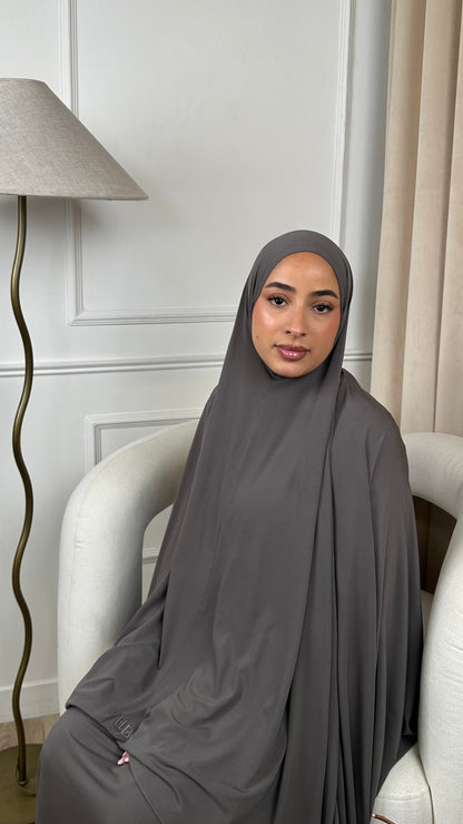 Khimar Abaya Set - Ash