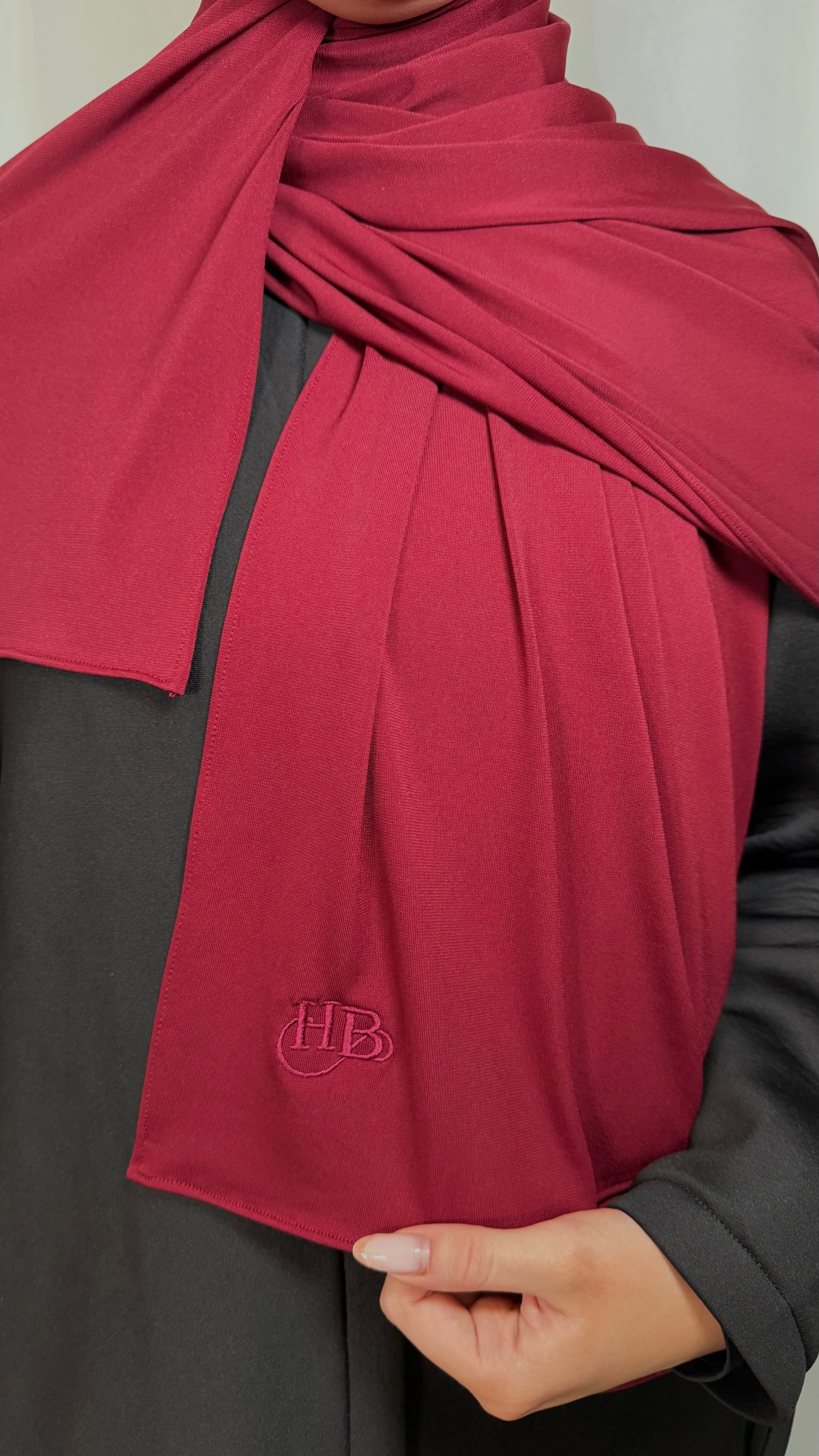 Premium Jersey Hijab - Ruby