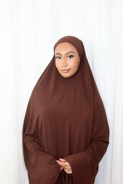 Khimar Abaya Set - Espresso