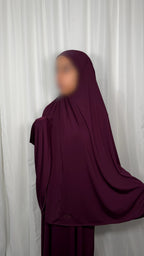 Khimar Abaya Set - Plum